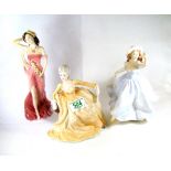 Coalport ladies figures Ruby, Polly and lady with