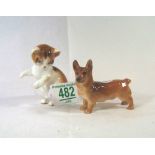 Royal Doulton playful kitten HN2582 and miniature