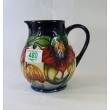 Moorcroft jug decorated in the Anna Lily design, h