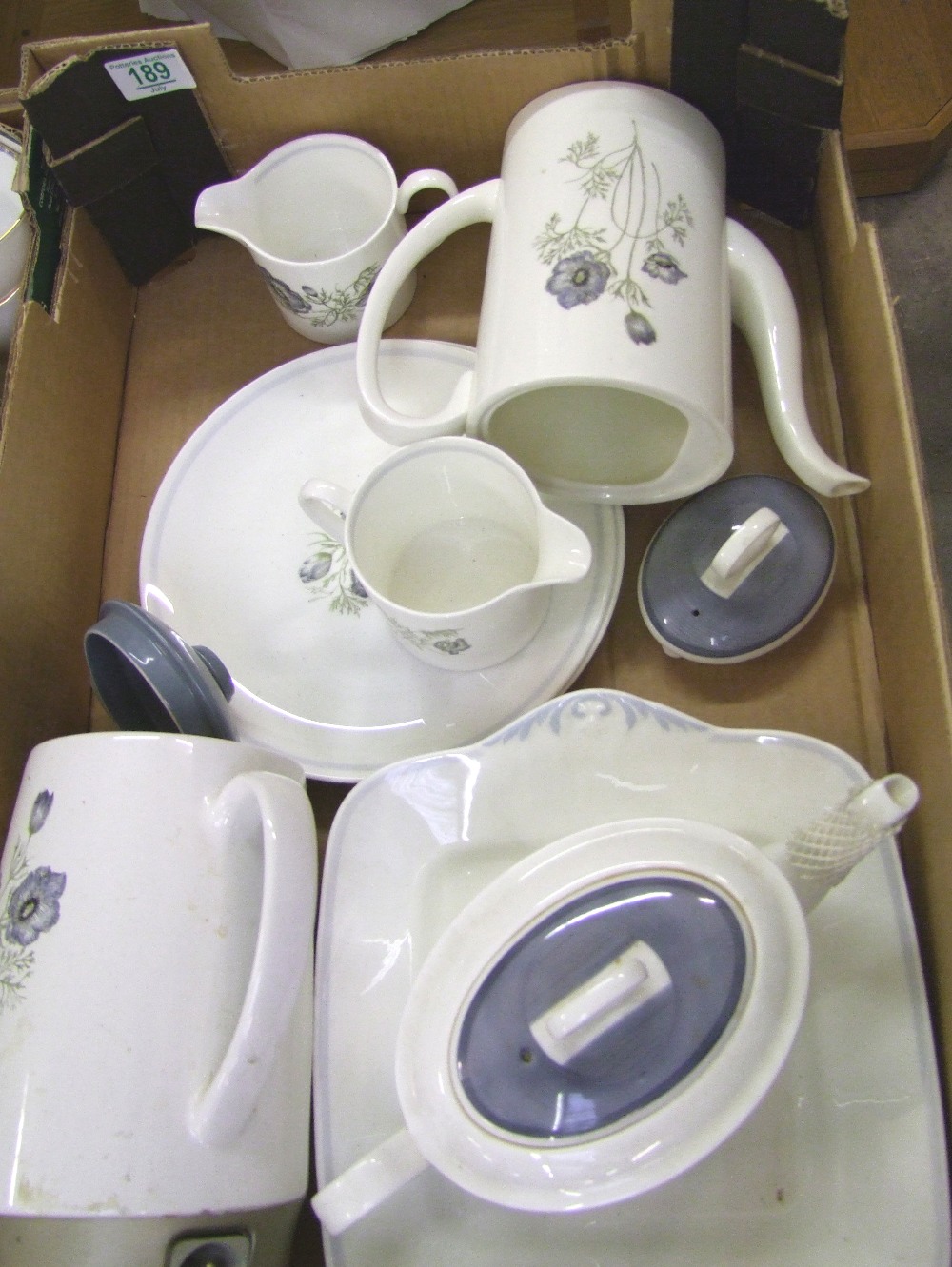 A collection of Wedgwood teaware in the Susie Coop