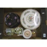 A collection of pottery including cake stand, Coal