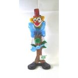 Murano style glass clown figure, height 30cm