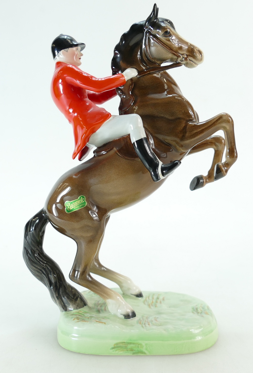 Beswick Huntsman on rearing brown horse