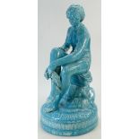 19th Century large turquoise glazed fema