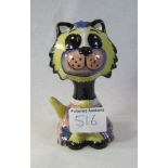 Lorna Bailey - Comical Cat Figure - Muppet the Cat - 13cm tall.