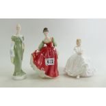 Royal Doulton Figures 'Fair Lady' HN2832, 'Lorna' HN2311 and 'Heather' HN2956 (3).