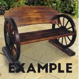 The Range wagon wheel bench