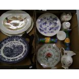 A collection of pottery including 6 royal art oval