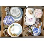 A quantity of collectors plates and cabinet plates (2 trays)