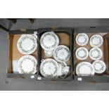 A collection of Royal Worcester Lavina dinner ware to include dinner plates, tureens etc (3 trays)