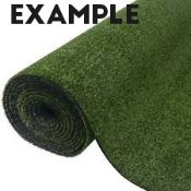 Three rolls of artificial grass