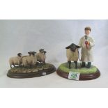 Border Fine Arts figure Winning Smile & Country Artists figure Swaledale Flock(2)