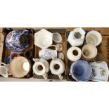 A collection of assorted pottery items to include vases, jugs, bowls, planters etc