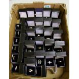 A collection of costume boxed jewellery rings including some silver items (29)