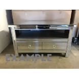 C M D glass television stand