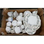 A collection of Crown Staffordshire tea ware