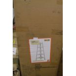 Living solutions white corner ladder shelf