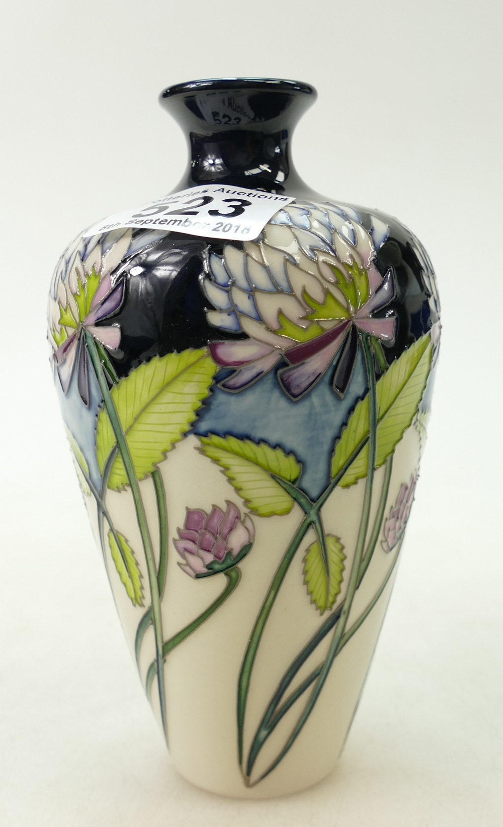 Moorcroft Trefoil vase designed by Nicol
