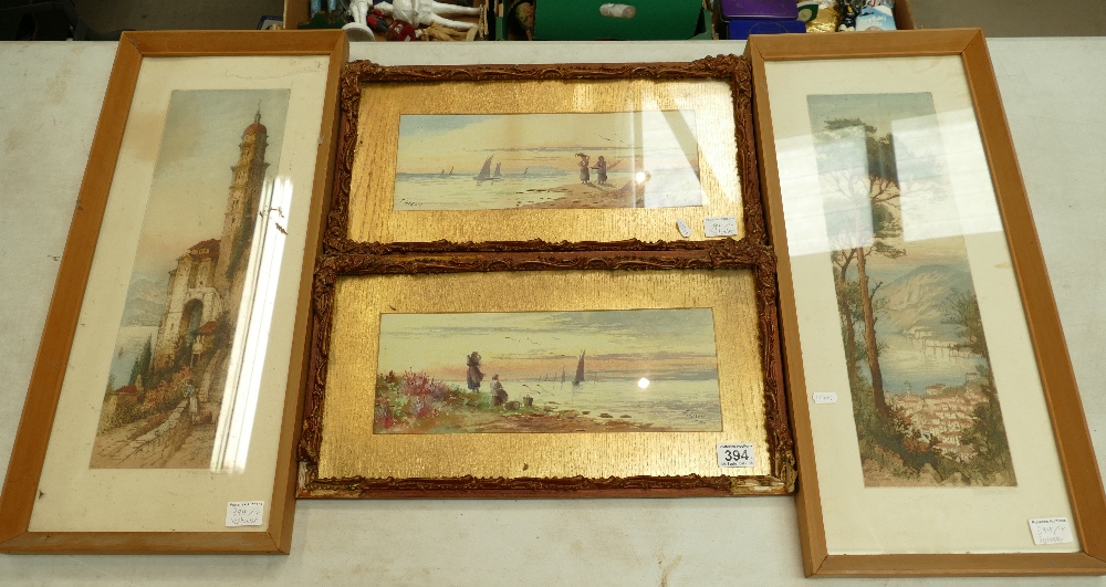 A collection of pictures in wooden frame