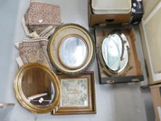 A mixed collection of items to include mirrors,
