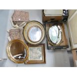 A mixed collection of items to include mirrors,