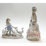 Tengra figure of continental girl and Scheiding figure Goose Girl 9450 (2)