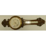 Mcqwilkin & Co Glasgow branded oak barometer