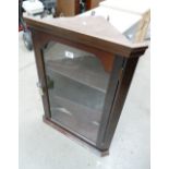 20th Century Mahogany wall hanging corner unit