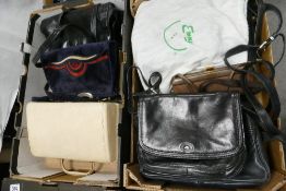 A large quantity of leather Envy branded ladies handbags (2 trays)