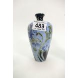 Moorcroft Blue Geranium vase, numbered edition 120.