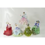 A collection Doulton lady figures to include Simone HN2378 (2nds damaged), Rebecca HN2805 (2nds),