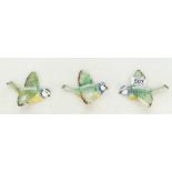 Beswick Blue Tit wall plaques 705 x2 (one restored) and 706 (restored beak)(3)