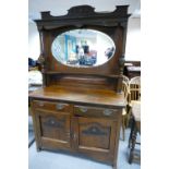 Mahogany mirror backed sideboard