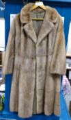 Ladies full Length MINK fur coat, size 8 approx.