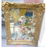 Large gilt framed Pears Poster of Children Playing