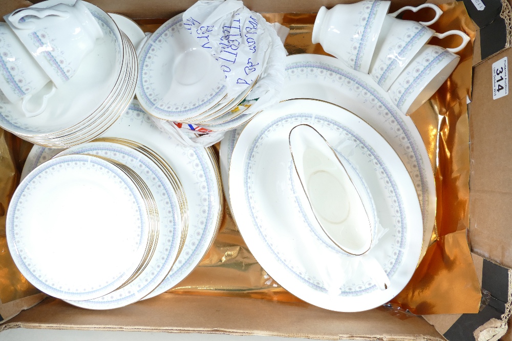 Gainsborough branded floral part dinner service including plates, cups & saucers, tureens,