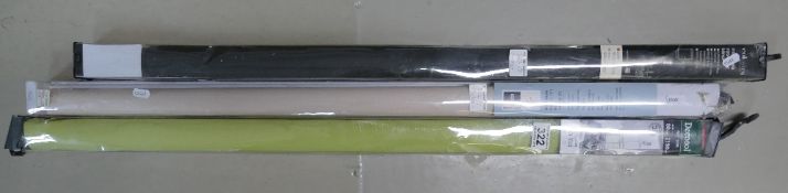 A collection of home-brand plain-coloured roller blinds (3).