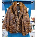 Kishers Preston branded FUR blouson jacket approx size 10/12.