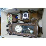 A collection of 20th century wall & novelty clocks