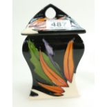 Moorroft Paradise found lidded pot, height 15cm.