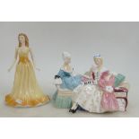Royal Doulton The Love Letter HN2149 together with Opal HN4979.