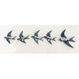 Beswick Swallow wall plaques 757/2 (damaged) and 757/3 x 4 (two restored)(5)