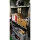 A very large mixed collection of metal work and metal items, to include stands, shelving, springs, a