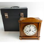 Oak cased Mantle Clock together with a collection of easy listening LP's.
