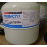 Two Sovereign branded 22 litre Contact17 sprayable contact adhesive.