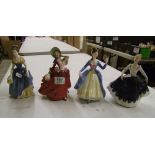 A collection of Royal Doulton figures to include: Autumn Breezes HN1934, Melanie HN2271, Lisa HN2310