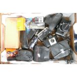 A collection of Camera equipment to include - ASAHI Pentax automatic camera, Kodak 127 Brownie