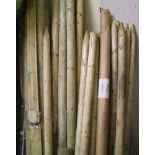 Large selection of wooden stakes.