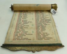 A presentation roll of honor presented to a member of the Sheffield Mechanics association by the
