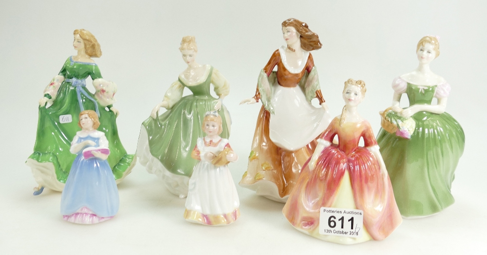 Royal Doulton figures to included Fair L